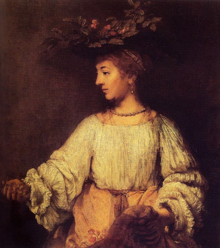 Retrato de Hendrike con hbito de Flora