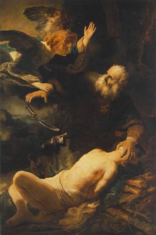 Sacrifico de Abraham. Rembrandt
