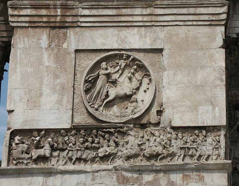 Arco de Constantino: cara este