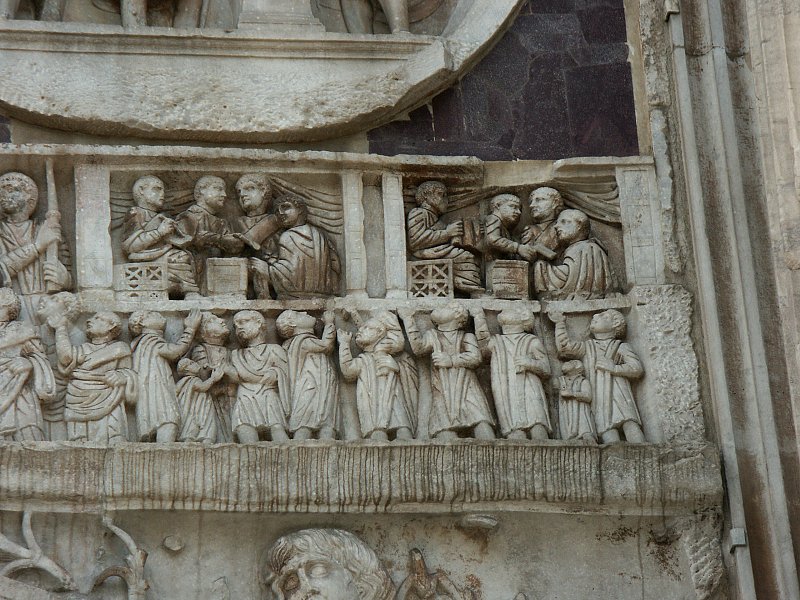 Arco de Constantino: escultura de la poca de Constantino